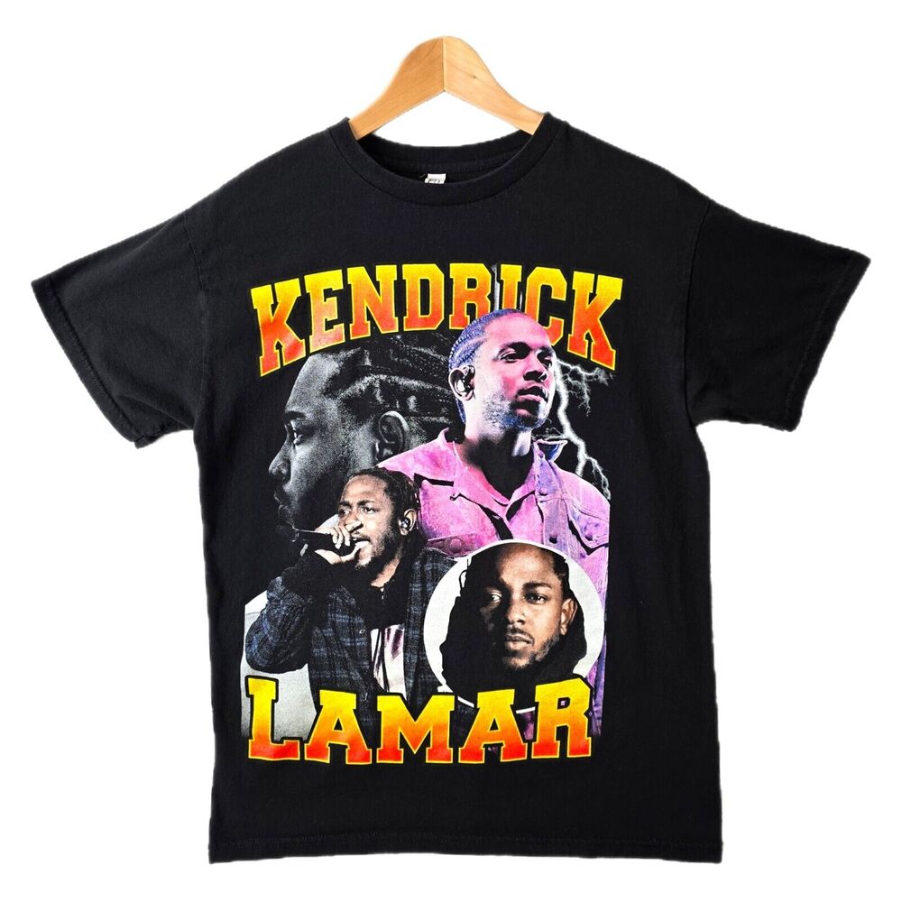 Kendrick Lamar Shirt Medium Black Graphic Hip Hop Vintage Style Rap Tee TDE
